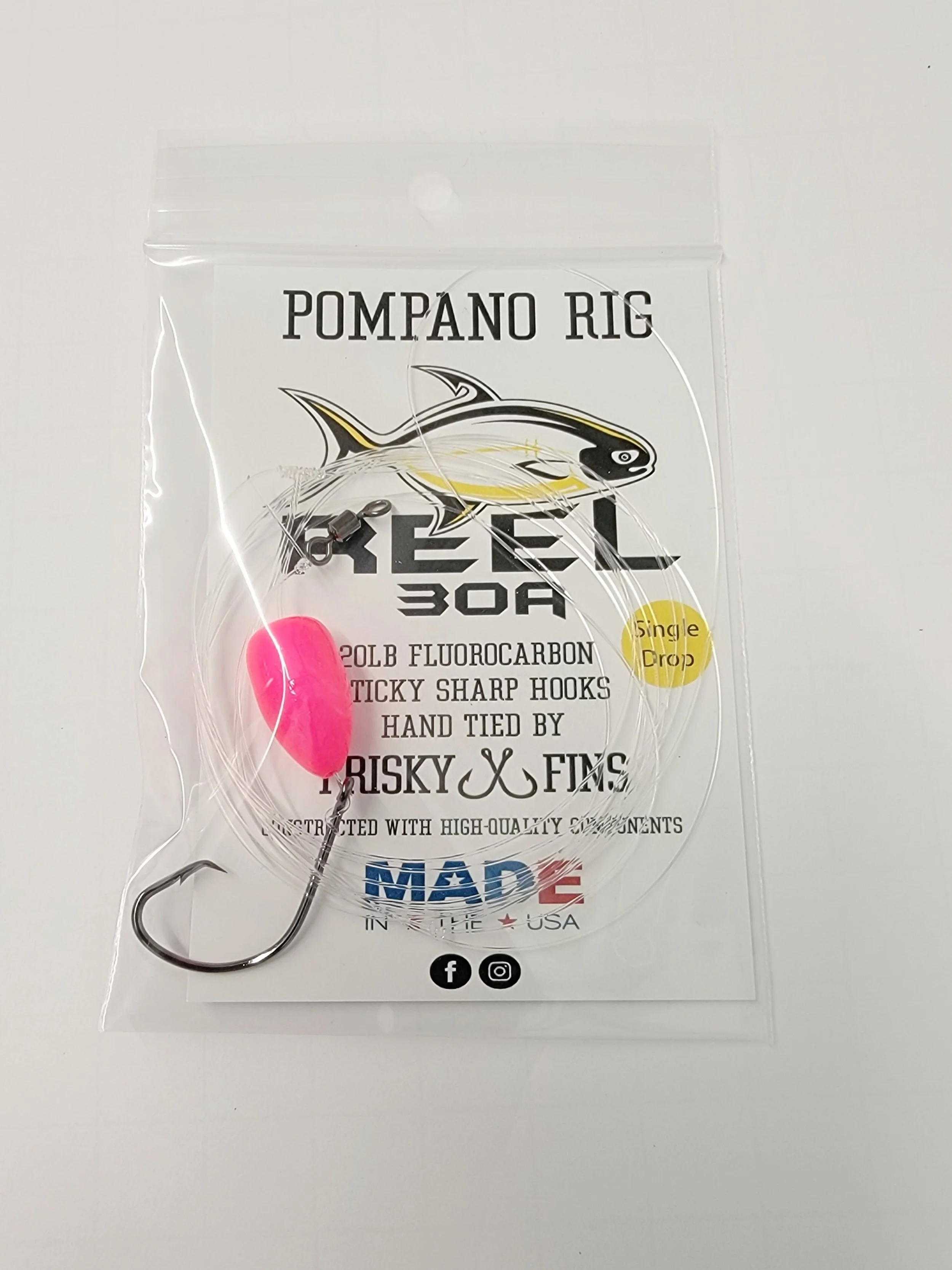 Reel30A Pompano Rigs Single Drop — Frisky Fins